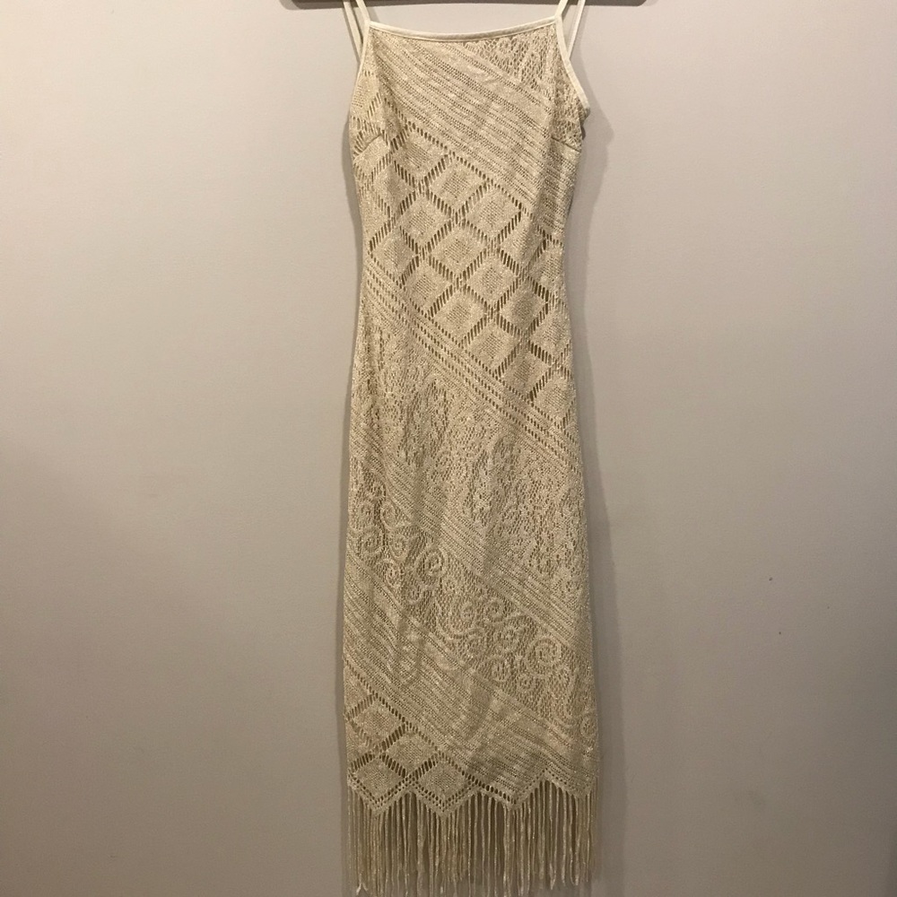 REDUCED: NWOT Hourglass Brand Gold Dress, Size M